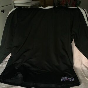 Polo by Ralph Lauren Black Long Sleeve Shirt with Blue Logo